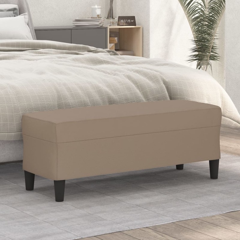 vidaXL Sitzbank Cappuccino-Braun 100x35x41 cm Kunstleder vidaXL Sitzbank Cappuccino-Braun 100x35x41 cm Kunstleder