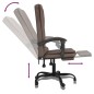 vidaXL Bürostuhl mit Massagefunktion Braun Kunstleder vidaXL Bürostuhl mit Massagefunktion Braun Kunstleder