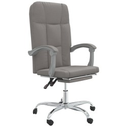 vidaXL Bürostuhl mit Liegefunktion Taupe Stoff