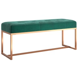 vidaXL Sitzbank Dunkelgrün 110x36x45 cm Samt