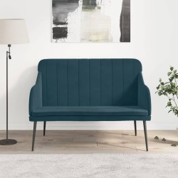 vidaXL Sitzbank Blau 110x76x80 cm Samt