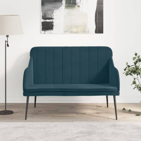 vidaXL Sitzbank Blau 110x76x80 cm Samt