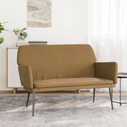 vidaXL Sitzbank Braun 108x79x79 cm Samt