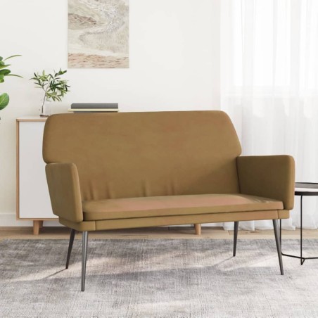 vidaXL Sitzbank Braun 108x79x79 cm Samt