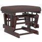 vidaXL Schaukelsessel mit Hocker Gleitend Braun Stoff vidaXL Schaukelsessel mit Hocker Gleitend Braun Stoff