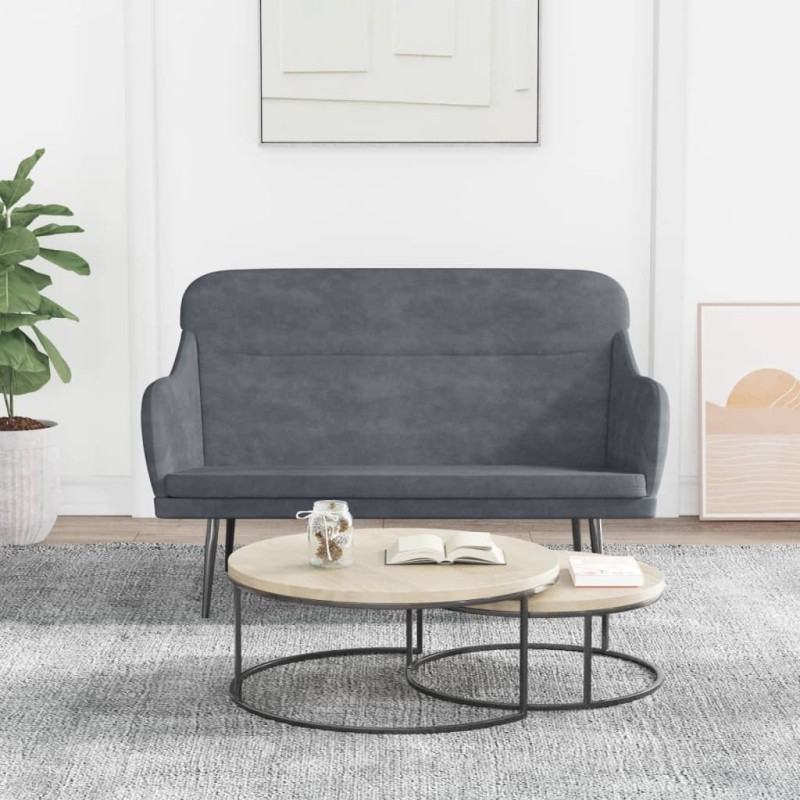 vidaXL Sitzbank Dunkelgrau 110x76x80 cm Samt vidaXL Sitzbank Dunkelgrau 110x76x80 cm Samt