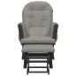 vidaXL Schaukelsessel mit Hocker Gleitend Hellgrau Stoff vidaXL Schaukelsessel mit Hocker Gleitend Hellgrau Stoff
