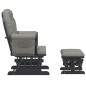 vidaXL Schaukelsessel mit Hocker Gleitend Hellgrau Stoff vidaXL Schaukelsessel mit Hocker Gleitend Hellgrau Stoff