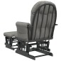 vidaXL Schaukelsessel mit Hocker Gleitend Hellgrau Stoff vidaXL Schaukelsessel mit Hocker Gleitend Hellgrau Stoff