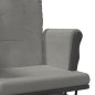 vidaXL Schaukelsessel mit Hocker Gleitend Hellgrau Stoff vidaXL Schaukelsessel mit Hocker Gleitend Hellgrau Stoff