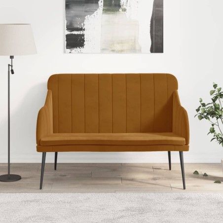 vidaXL Sitzbank Braun 110x76x80 cm Samt