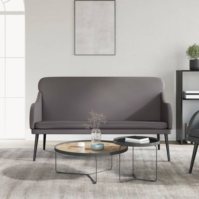 vidaXL Sitzbank Grau 110x76x80 cm Kunstleder vidaXL Sitzbank Grau 110x76x80 cm Kunstleder