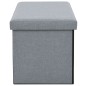 vidaXL Faltbare Sitzbank Leinenoptik 76×38×38 cm Hellgrau vidaXL Faltbare Sitzbank Leinenoptik 76×38×38 cm Hellgrau