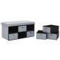 vidaXL Faltbare Sitzbank Leinenoptik 76×38×38 cm Hellgrau vidaXL Faltbare Sitzbank Leinenoptik 76×38×38 cm Hellgrau