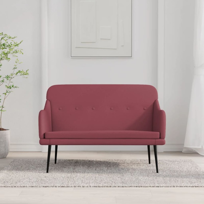 vidaXL Sitzbank Weinrot 110x76x80 cm Stoff vidaXL Sitzbank Weinrot 110x76x80 cm Stoff