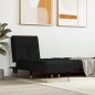 vidaXL Chaiselongue Schwarz Samt vidaXL Chaiselongue Schwarz Samt