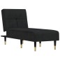 vidaXL Chaiselongue Schwarz Samt vidaXL Chaiselongue Schwarz Samt