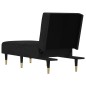 vidaXL Chaiselongue Schwarz Samt vidaXL Chaiselongue Schwarz Samt