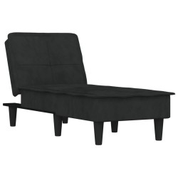 vidaXL Chaiselongue Schwarz Samt