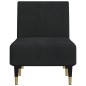 vidaXL Chaiselongue Schwarz Samt vidaXL Chaiselongue Schwarz Samt