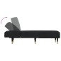 vidaXL Chaiselongue Schwarz Samt vidaXL Chaiselongue Schwarz Samt