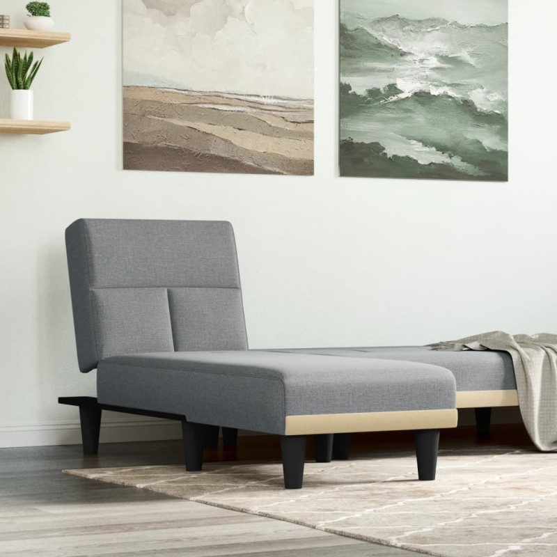vidaXL Chaiselongue Hellgrau Stoff vidaXL Chaiselongue Hellgrau Stoff