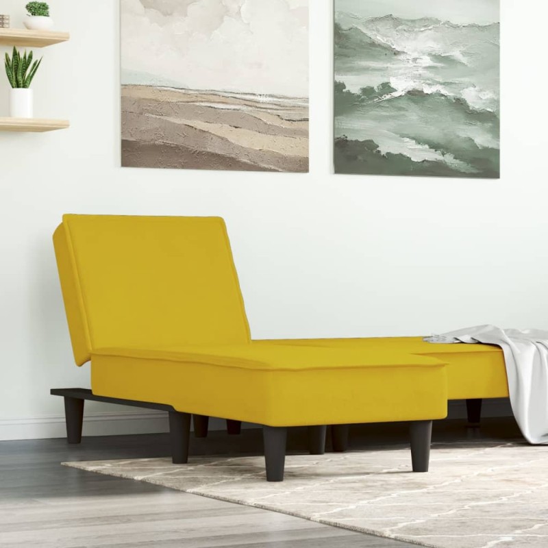 vidaXL Chaiselongue Gelb Samt vidaXL Chaiselongue Gelb Samt