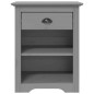 vidaXL Nachttisch BODO Grau 53x38,5x66 cm Massivholz Kiefer vidaXL Nachttisch BODO Grau 53x38,5x66 cm Massivholz Kiefer