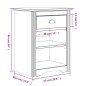 vidaXL Nachttisch BODO Grau 53x38,5x66 cm Massivholz Kiefer vidaXL Nachttisch BODO Grau 53x38,5x66 cm Massivholz Kiefer