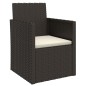vidaXL Gartensessel mit Kissen Schwarz Poly Rattan vidaXL Gartensessel mit Kissen Schwarz Poly Rattan