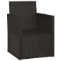 vidaXL Gartensessel mit Kissen Schwarz Poly Rattan vidaXL Gartensessel mit Kissen Schwarz Poly Rattan
