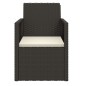 vidaXL Gartensessel mit Kissen Schwarz Poly Rattan vidaXL Gartensessel mit Kissen Schwarz Poly Rattan