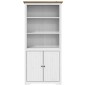 vidaXL Bücherregal BODO Weiß und Braun 82x40x173 cm Massivholz Kiefer vidaXL Bücherregal BODO Weiß und Braun 82x40x173 cm Massivholz Kiefer
