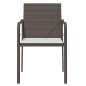 vidaXL Gartenstühle mit Kissen 2 Stk. Braun 56x59x84 cm Poly Rattan vidaXL Gartenstühle mit Kissen 2 Stk. Braun 56x59x84 cm Poly Rattan