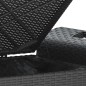 vidaXL Gartenbank mit Kissen Schwarz 116x46x57 cm Poly Rattan vidaXL Gartenbank mit Kissen Schwarz 116x46x57 cm Poly Rattan