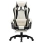 vidaXL Gaming-Stuhl mit Fußstütze Schwarz und Weiß Kunstleder vidaXL Gaming-Stuhl mit Fußstütze Schwarz und Weiß Kunstleder