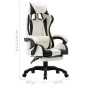 vidaXL Gaming-Stuhl mit Fußstütze Schwarz und Weiß Kunstleder vidaXL Gaming-Stuhl mit Fußstütze Schwarz und Weiß Kunstleder