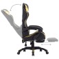 vidaXL Gaming-Stuhl mit Fußstütze Golden und Schwarz Kunstleder vidaXL Gaming-Stuhl mit Fußstütze Golden und Schwarz Kunstleder