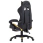vidaXL Gaming-Stuhl mit Fußstütze Golden und Schwarz Kunstleder vidaXL Gaming-Stuhl mit Fußstütze Golden und Schwarz Kunstleder