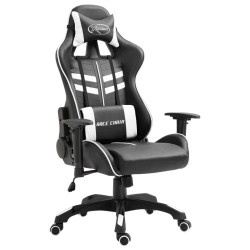 vidaXL Gaming-Stuhl Weiß Kunstleder