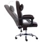 vidaXL Massage-Bürostuhl Braun Kunstleder vidaXL Massage-Bürostuhl Braun Kunstleder