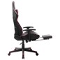 vidaXL Gaming-Stuhl mit Fußstütze Schwarz und Weinrot Kunstleder vidaXL Gaming-Stuhl mit Fußstütze Schwarz und Weinrot Kunstleder