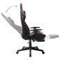 vidaXL Gaming-Stuhl mit Fußstütze Schwarz und Weinrot Kunstleder vidaXL Gaming-Stuhl mit Fußstütze Schwarz und Weinrot Kunstleder