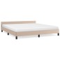 vidaXL Bettgestell mit Kopfteil Cappuccino-Braun 180x200 cm Kunstleder vidaXL Bettgestell mit Kopfteil Cappuccino-Braun 180x200 cm Kunstleder