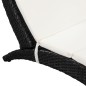 vidaXL Klappbare Sonnenliege mit Auflage Poly Rattan Schwarz vidaXL Klappbare Sonnenliege mit Auflage Poly Rattan Schwarz