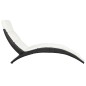 vidaXL Klappbare Sonnenliege mit Auflage Poly Rattan Schwarz vidaXL Klappbare Sonnenliege mit Auflage Poly Rattan Schwarz