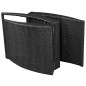 vidaXL Klappbare Sonnenliege mit Auflage Poly Rattan Schwarz vidaXL Klappbare Sonnenliege mit Auflage Poly Rattan Schwarz