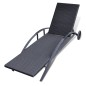 vidaXL Sonnenliege mit Polster & Rollen Poly Rattan Schwarz vidaXL Sonnenliege mit Polster & Rollen Poly Rattan Schwarz