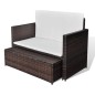 vidaXL Gartensofa Poly Rattan Braun vidaXL Gartensofa Poly Rattan Braun