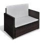 vidaXL Gartensofa Poly Rattan Braun vidaXL Gartensofa Poly Rattan Braun